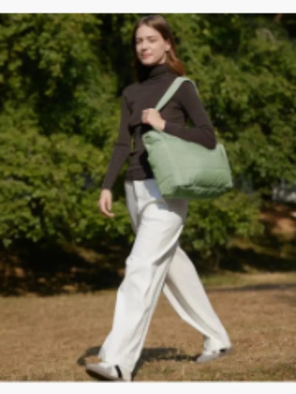 Puffy Tote Bag for Women, Lightweight Quilted Shoulder Bag, 20L Fits 15.6